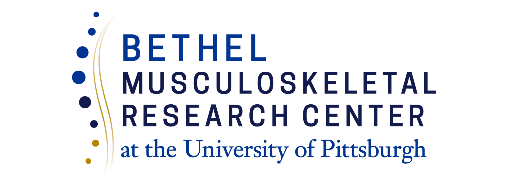 Bethel Musculoskeletal Research Center logo in blue and gold design